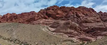 Red sandstone hills of Calico Hills in Red Rock Canyon, Nevada